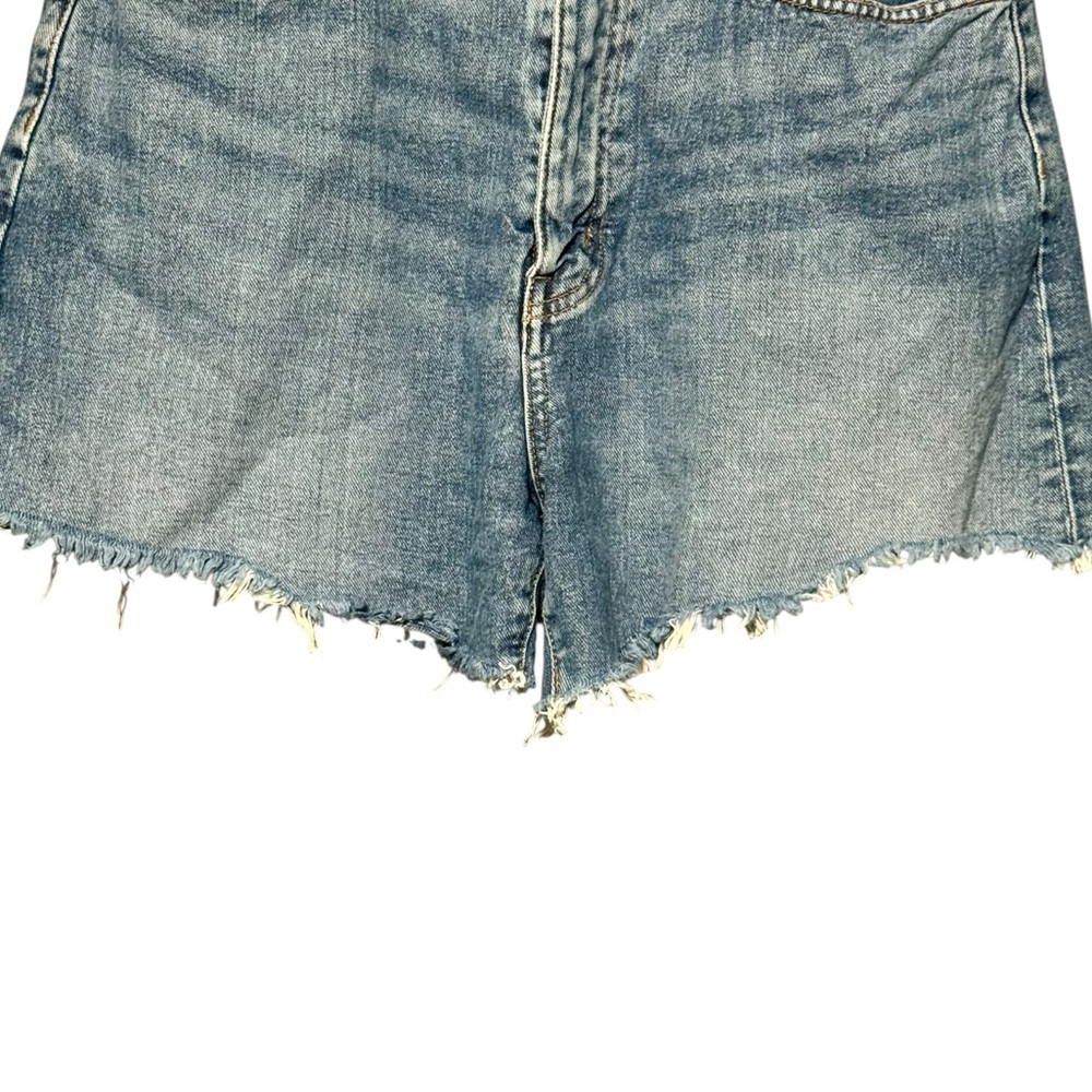MADEWELL The Mom Jean High Rise Cut Off Frayed Hem Cotton Denim Shorts - Picture 5 of 12